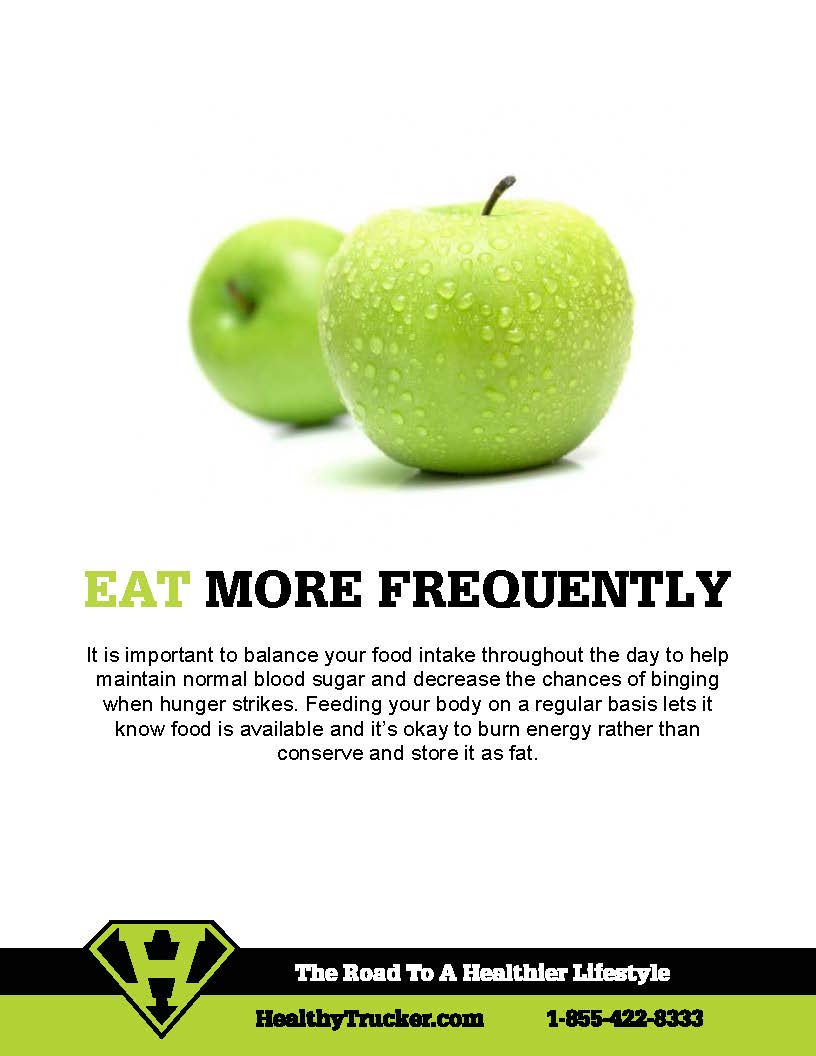 Healthy Trucker Tip #6 - Eat More Frequently Poster